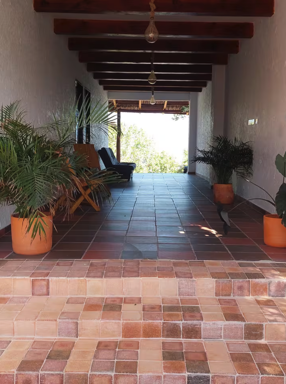 Entry corridor looking toward the sea at Puerto Beach House